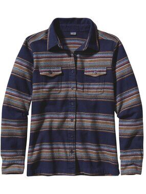 Patagonia Fjord Flannel Long Sleeve Stripe Button Up Shirt sz 2